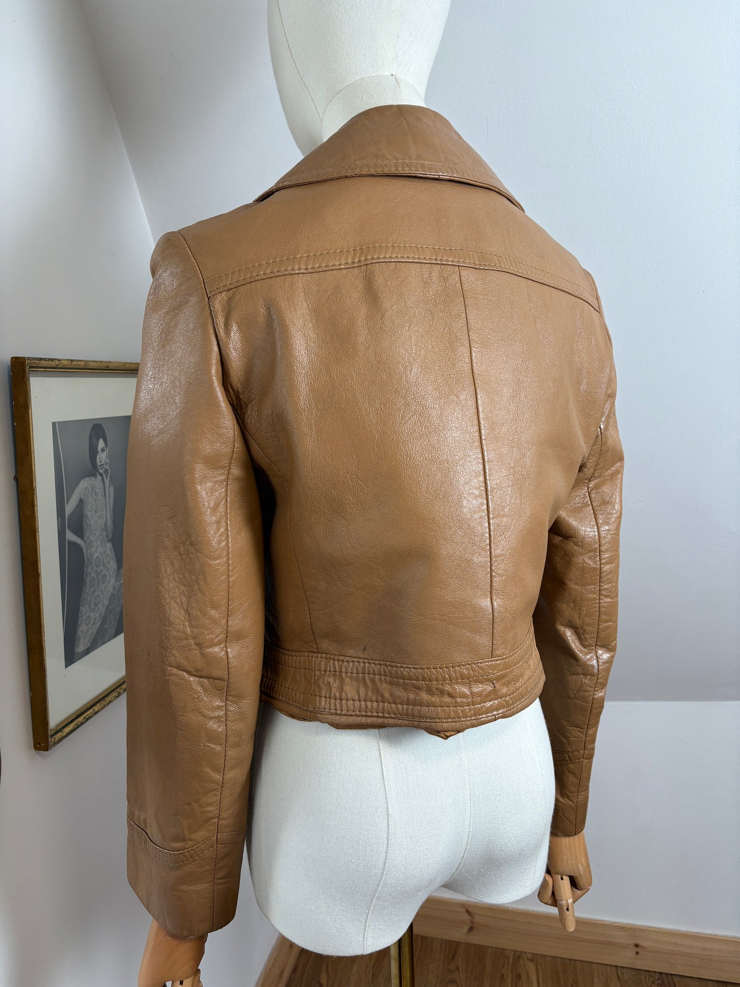 1970s Crop Leather Jacket