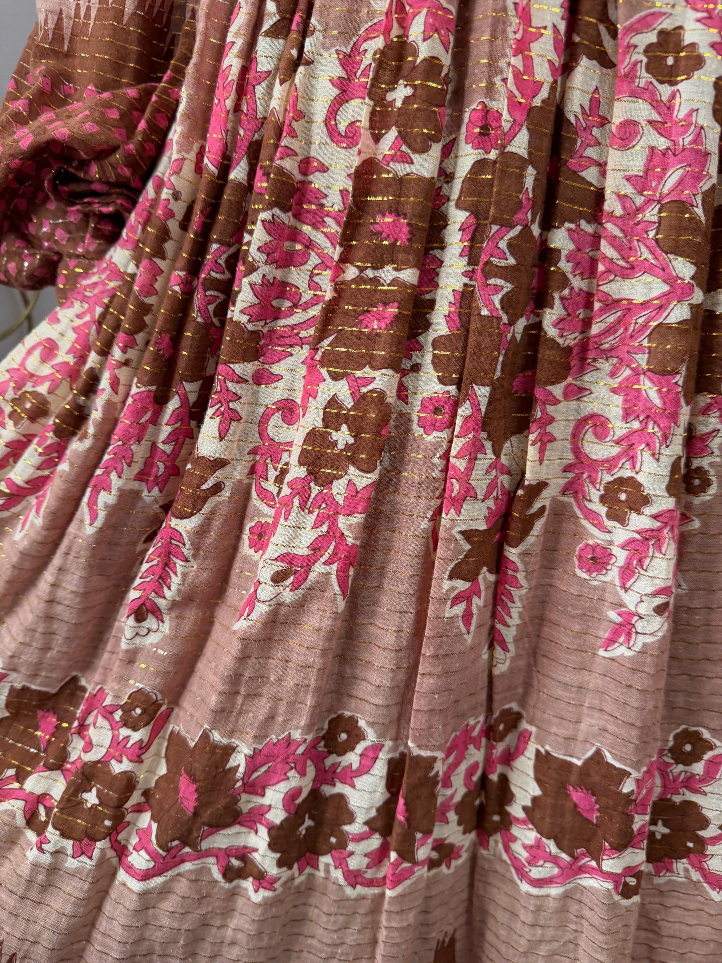 1970s ‘Interlinks’ Brown Lurex Dress