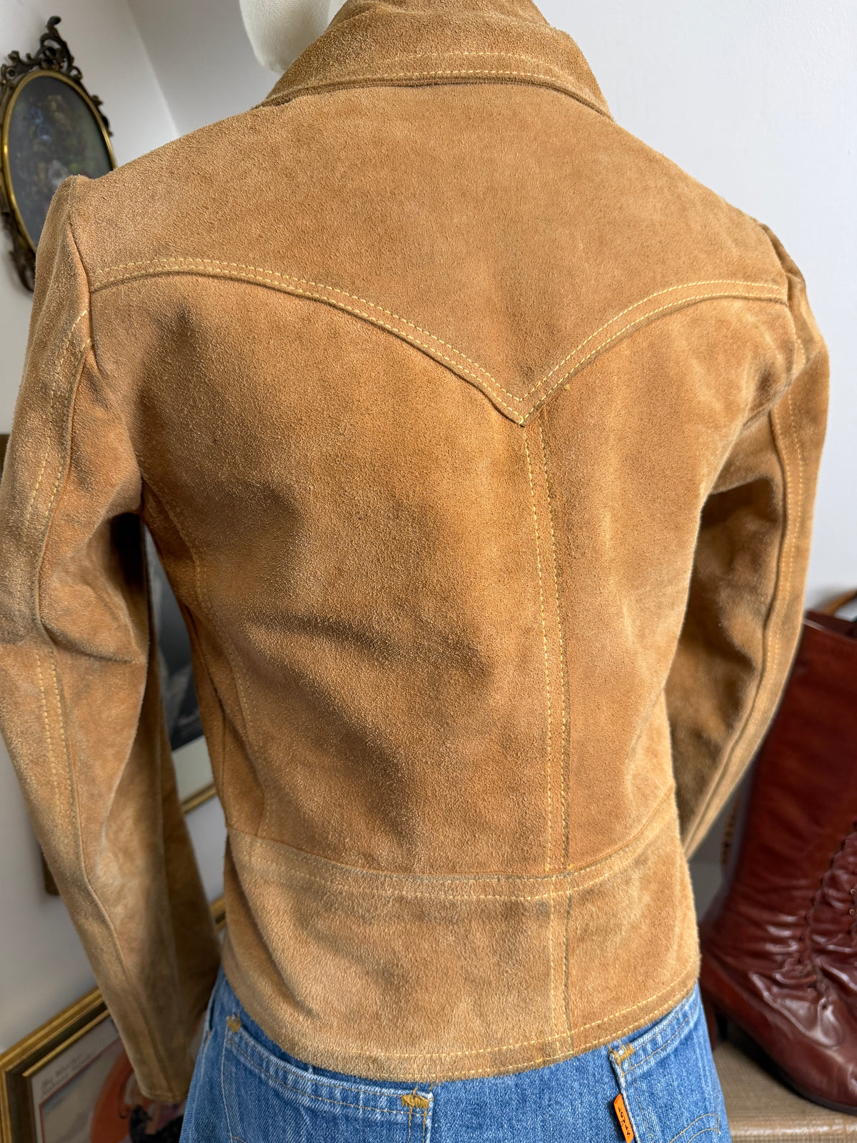 1960s Suede Cropped Jacket