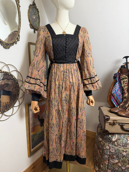 1970s ‘Fine Feathers’ Liberty Paisley Dress