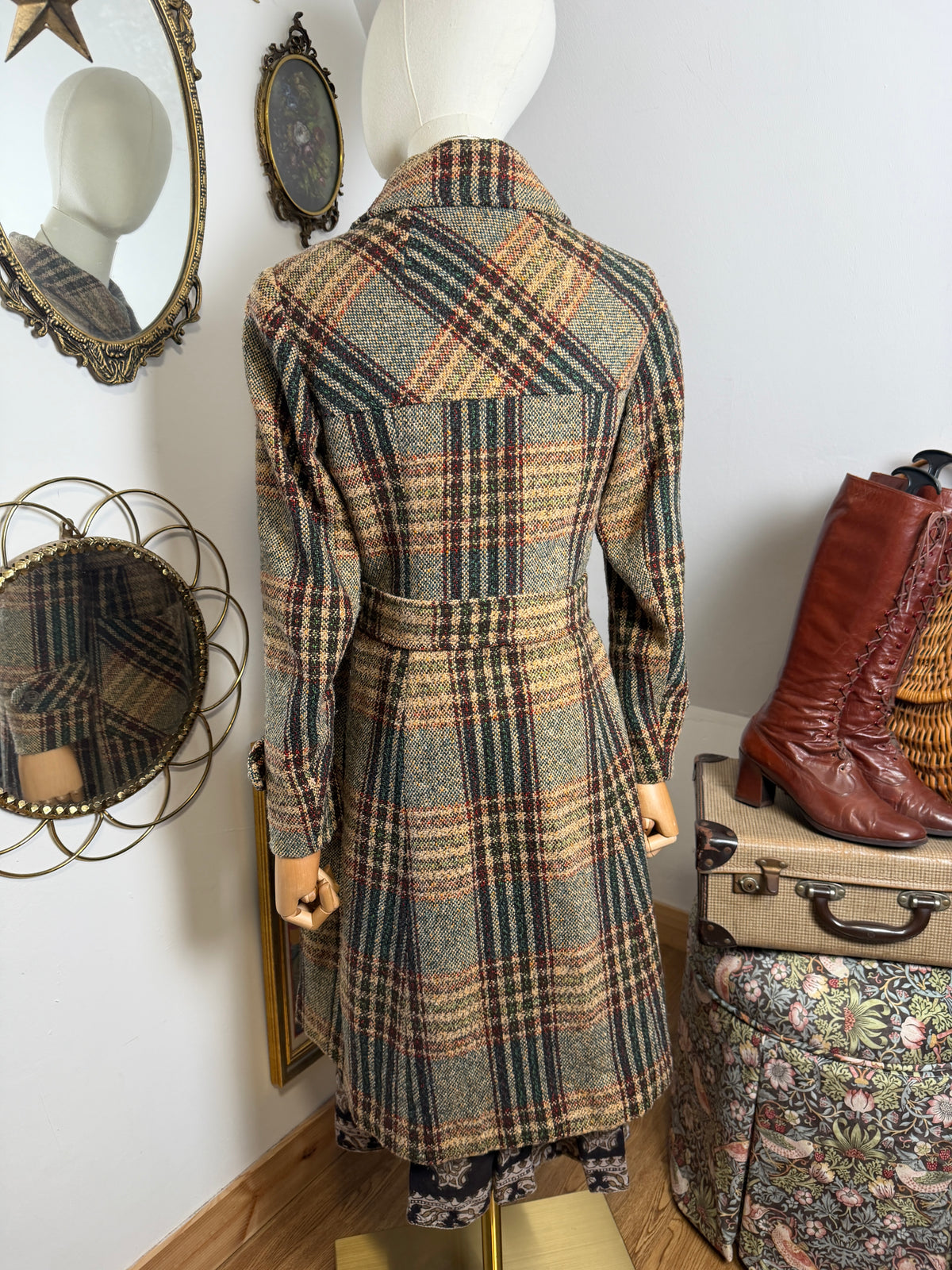 1970s Tweed Trench Coat