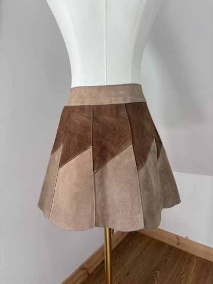 1960s Brown Suede Skirt