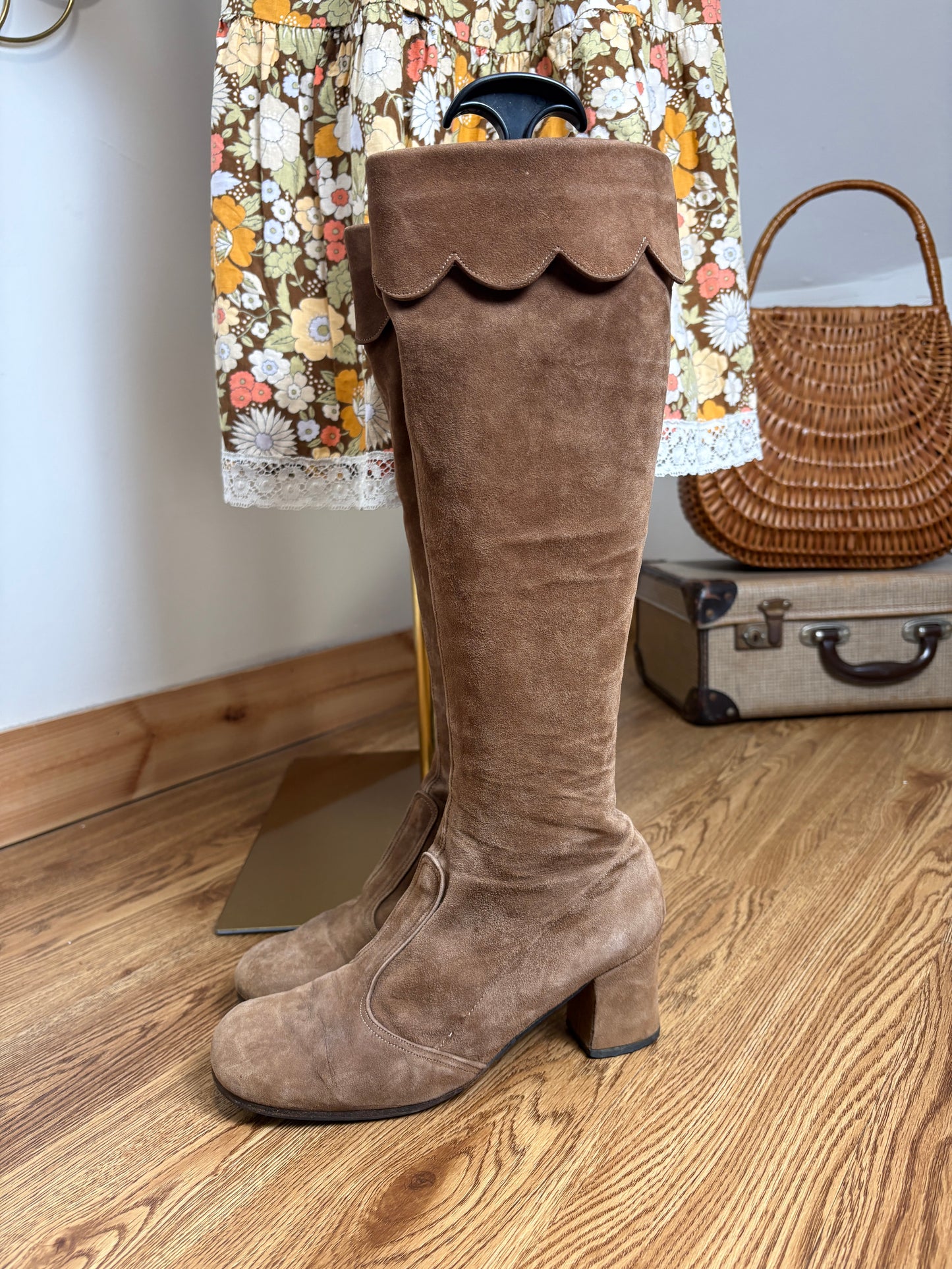 1960s Suede Gogo Boots