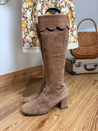 1960s Suede Gogo Boots