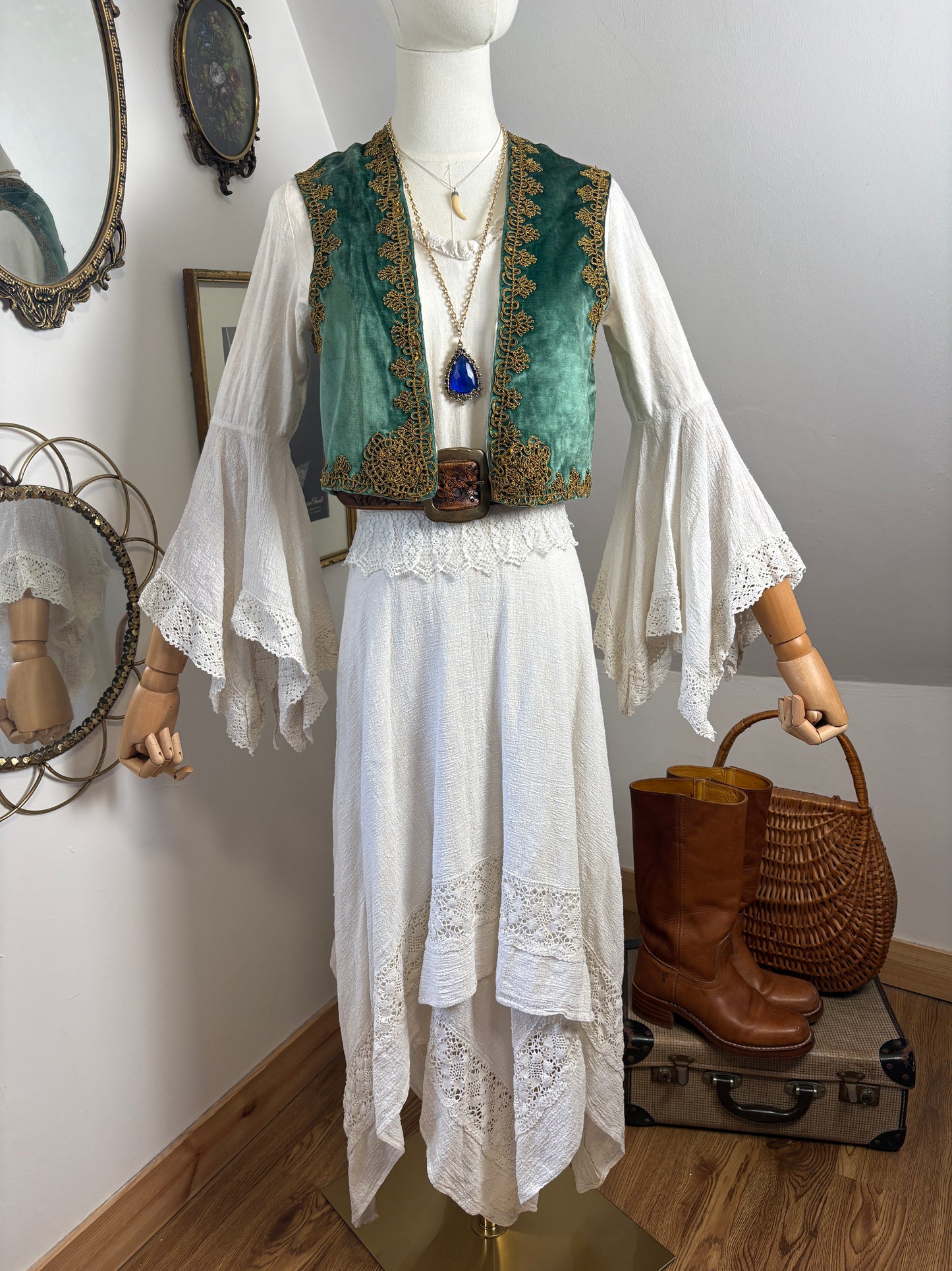 Late 60s Handkerchief Cotton Dress