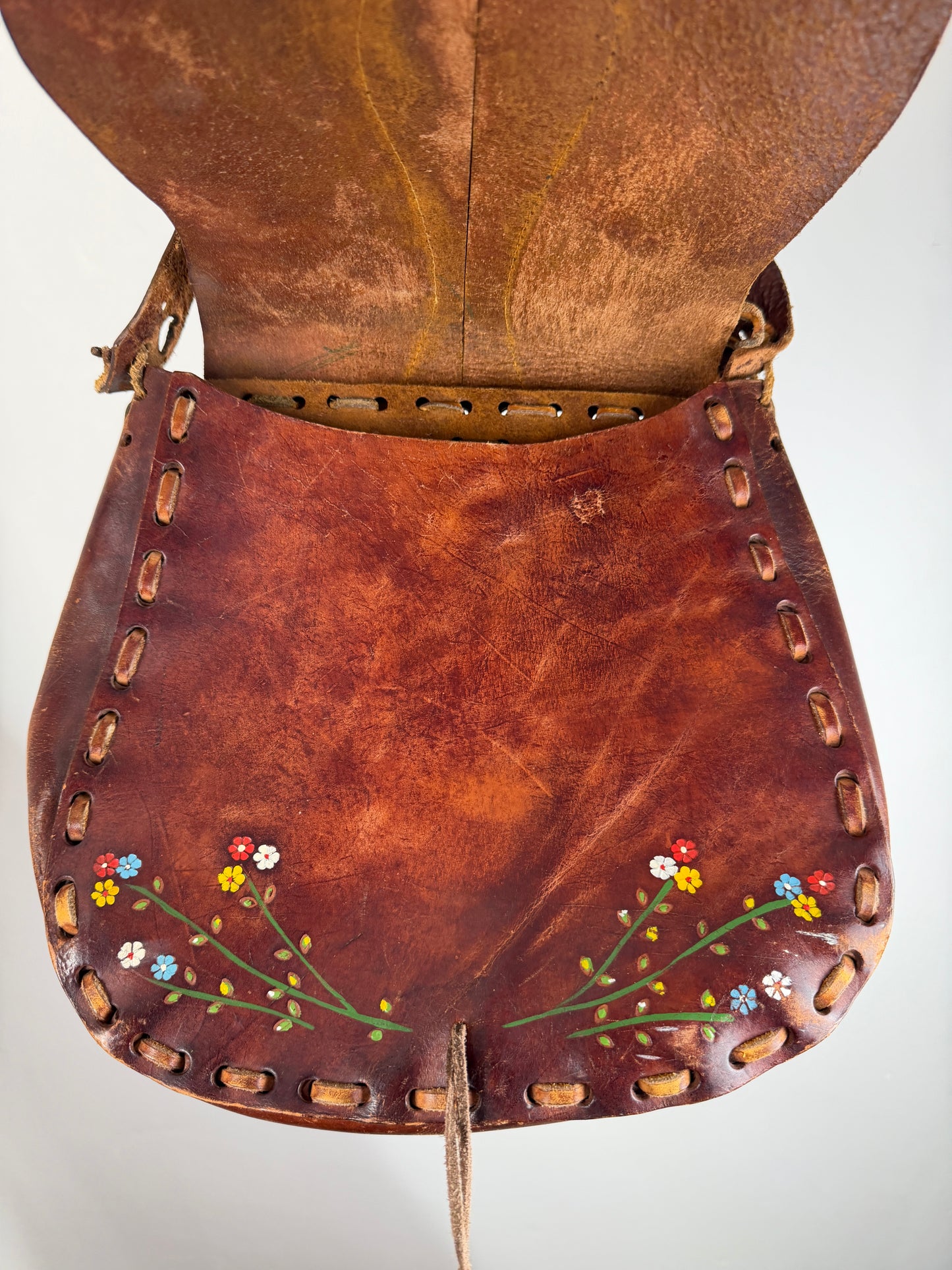 1970s Tooled Floral Bag