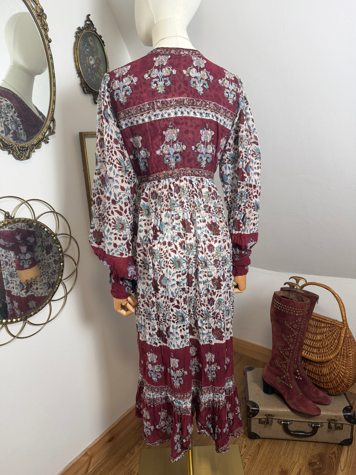 1970s Indian Block-print Dress