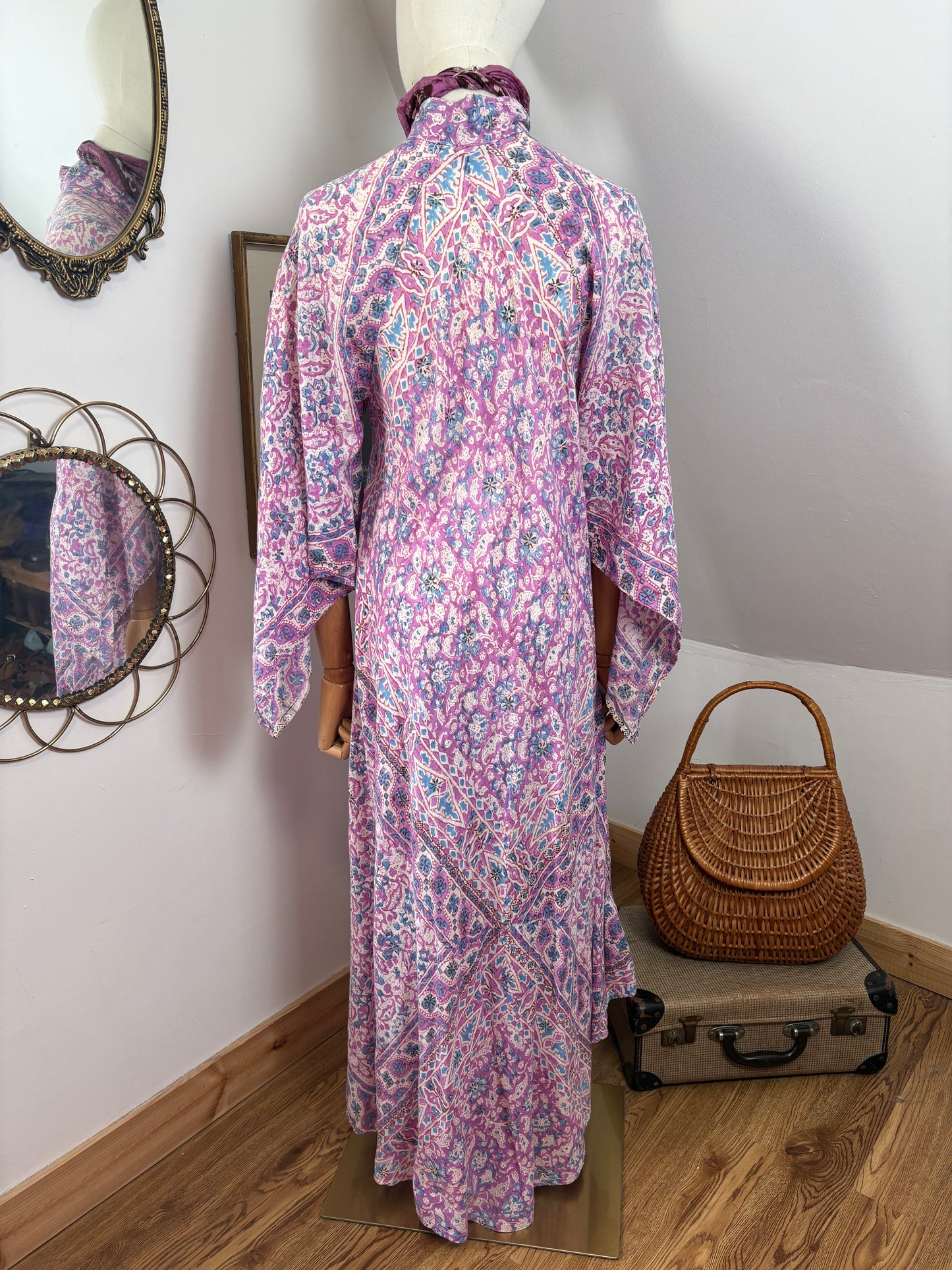 1970s Indian Block print Kaftan