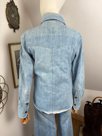 1970s Light Wash Denim Shirt