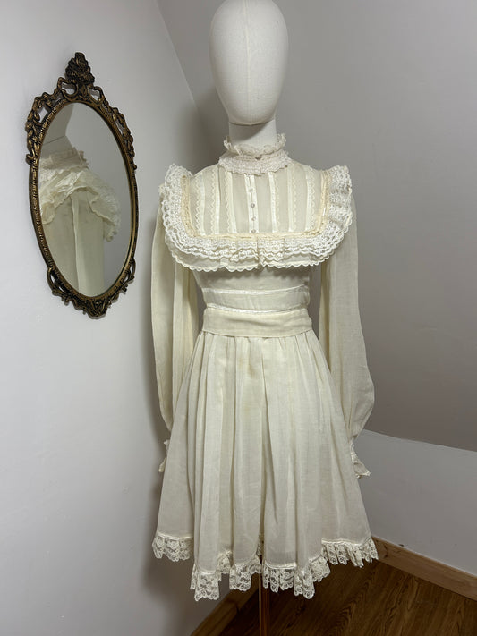 1970s ‘Gunne Sax’ Victorian Mini Dress