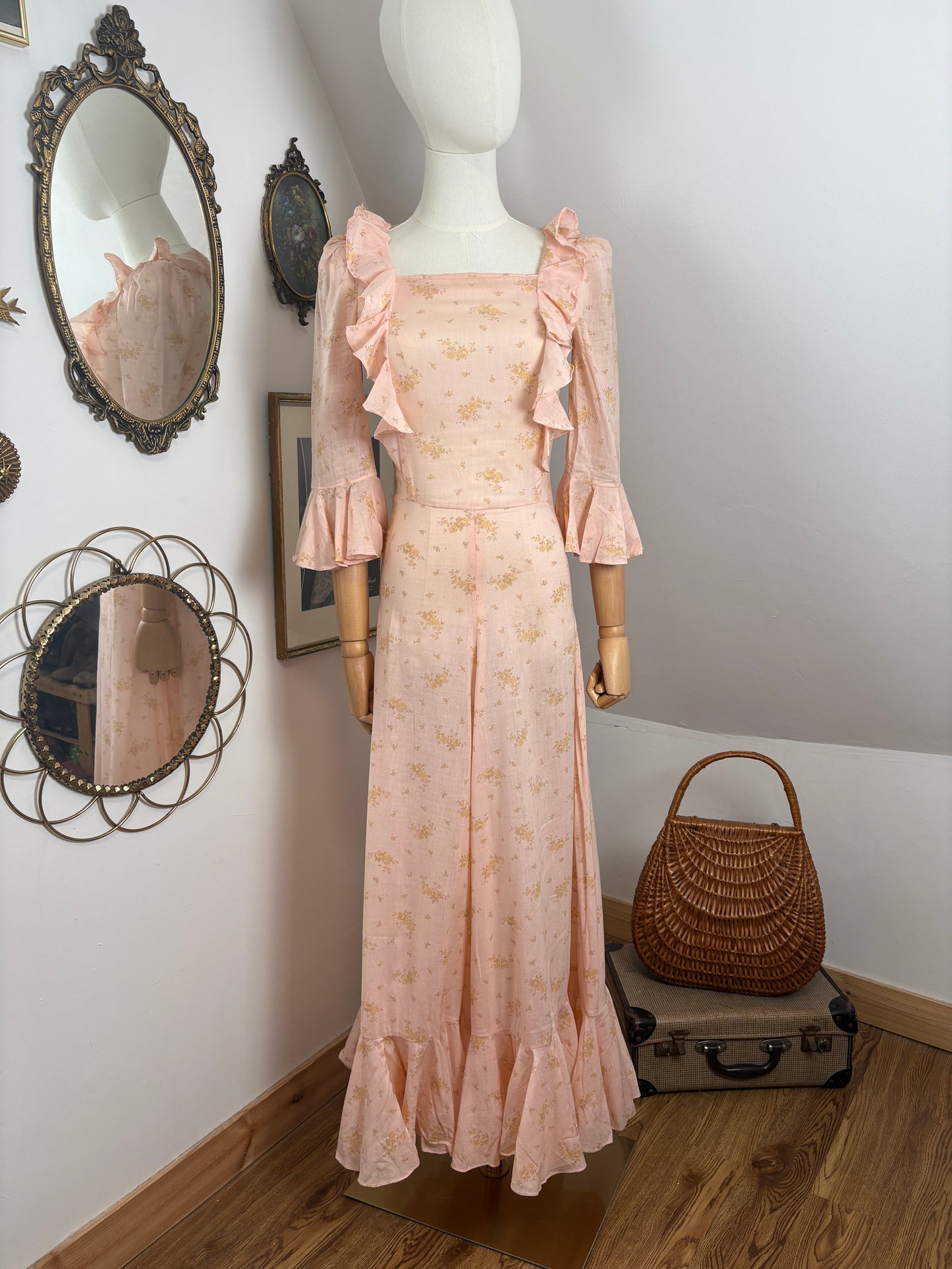 1970s ‘Biba’ Floral Prairie Dress