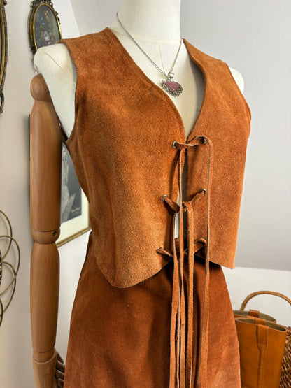 1960s Suede Fringe Set