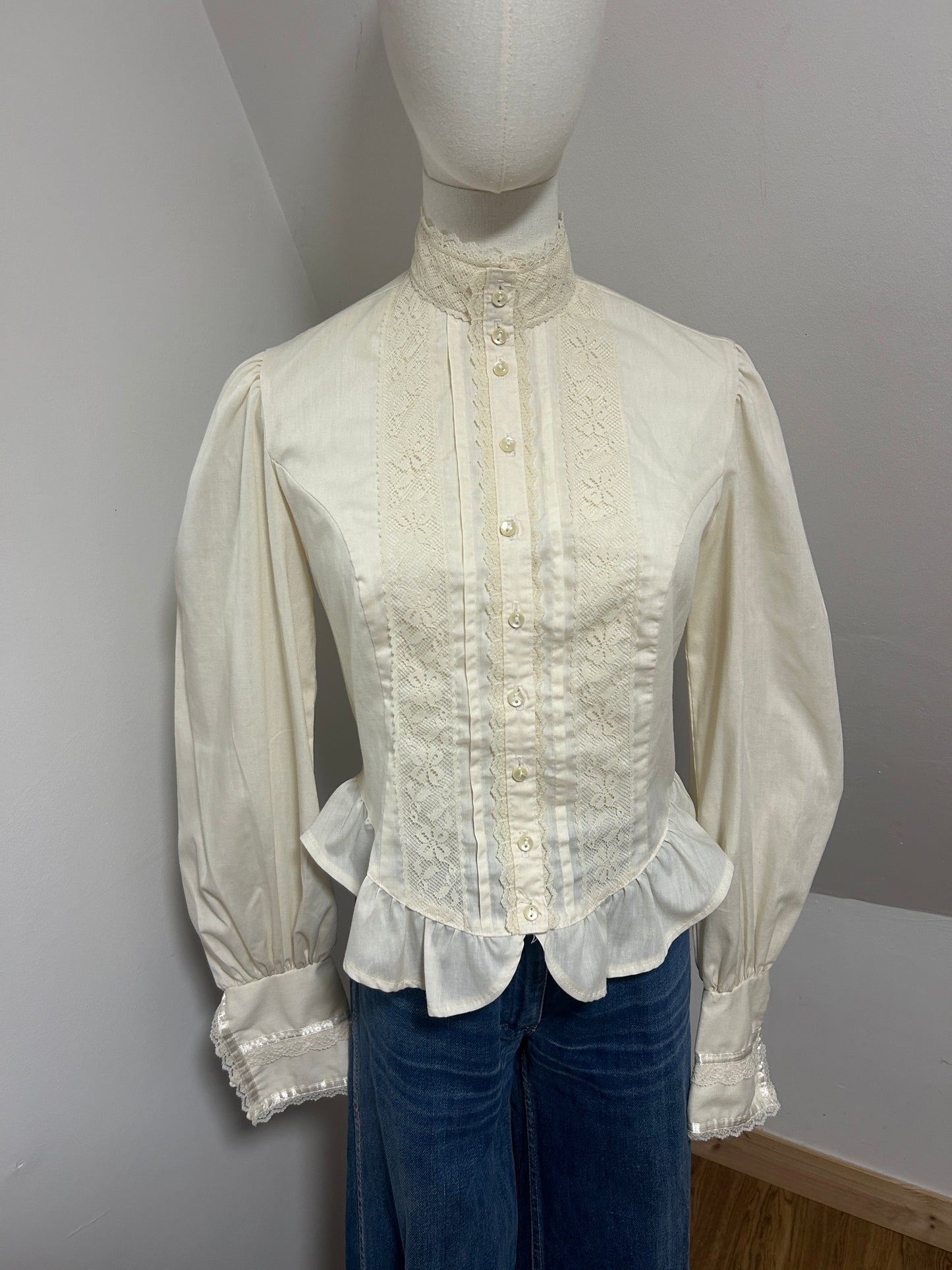 1970s Gunne Sax Victorian Shirt