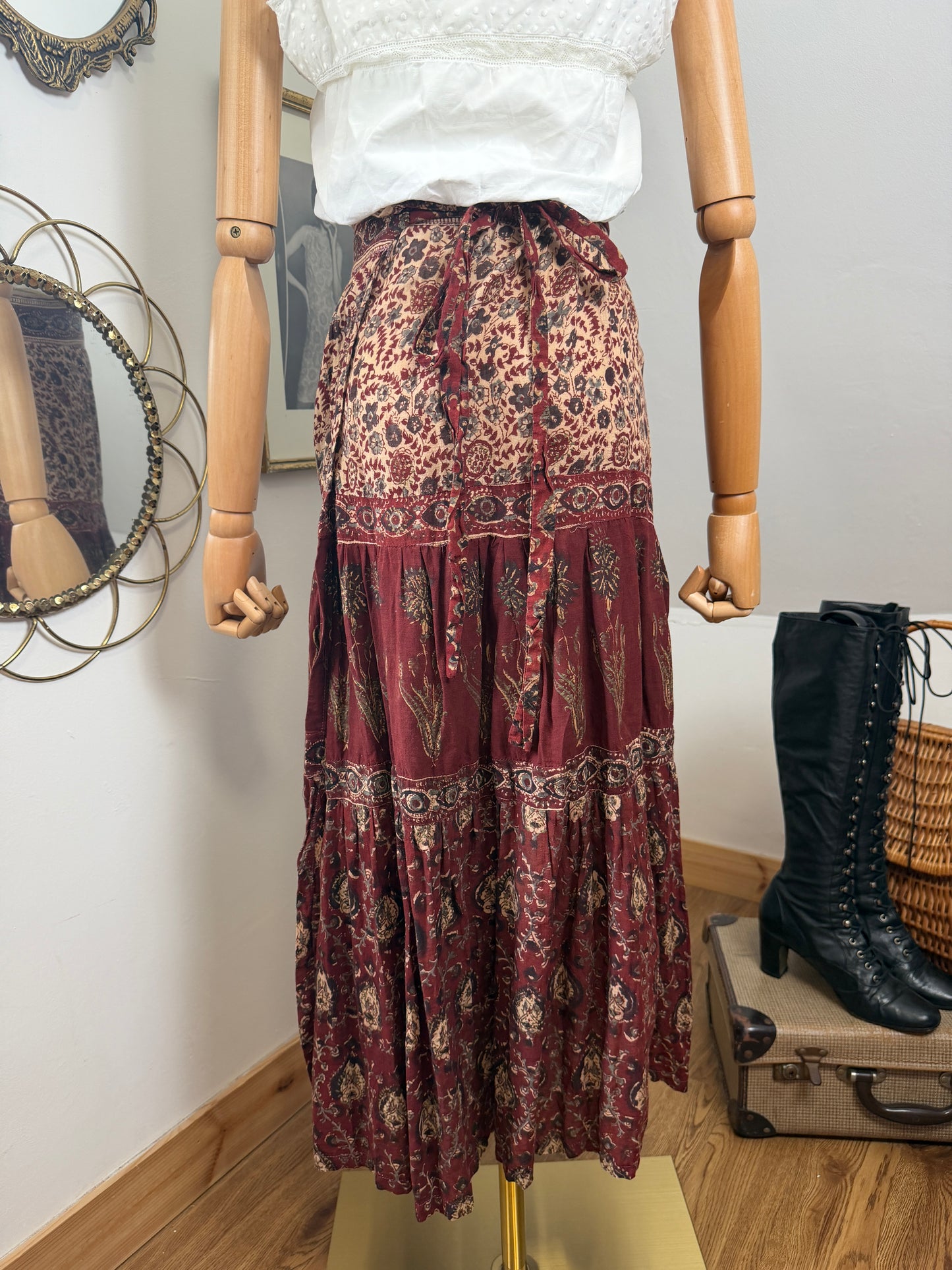 1970s Indian Cotton Wrap Skirt