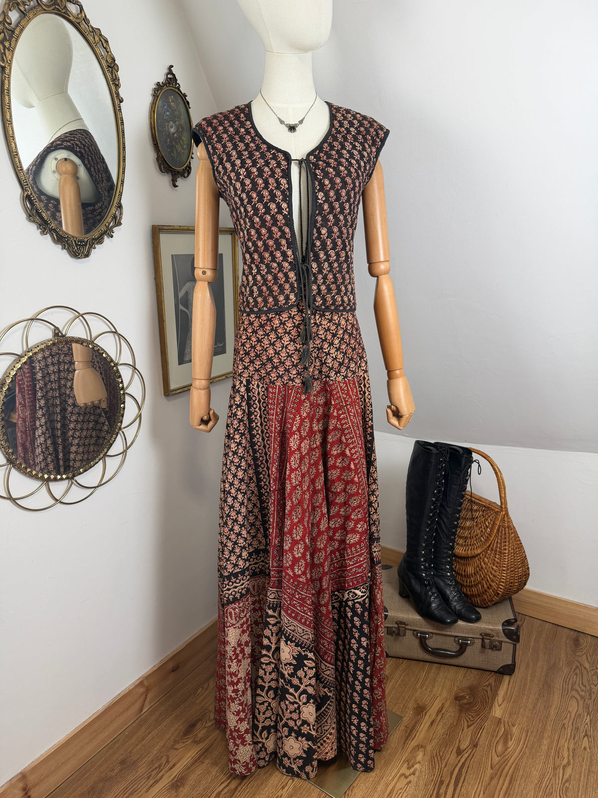 60s / 70s Indian Blockprint Waistcoat