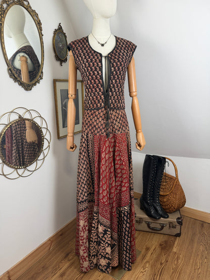 60s / 70s Indian Blockprint Waistcoat