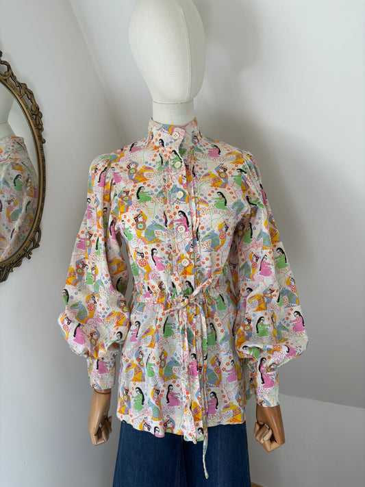 1970’s Novelty Print Oriental Shirt