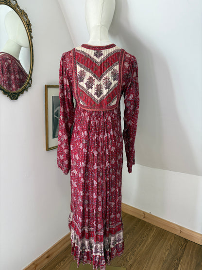 1970’s Indian Blockprint Midi Dress