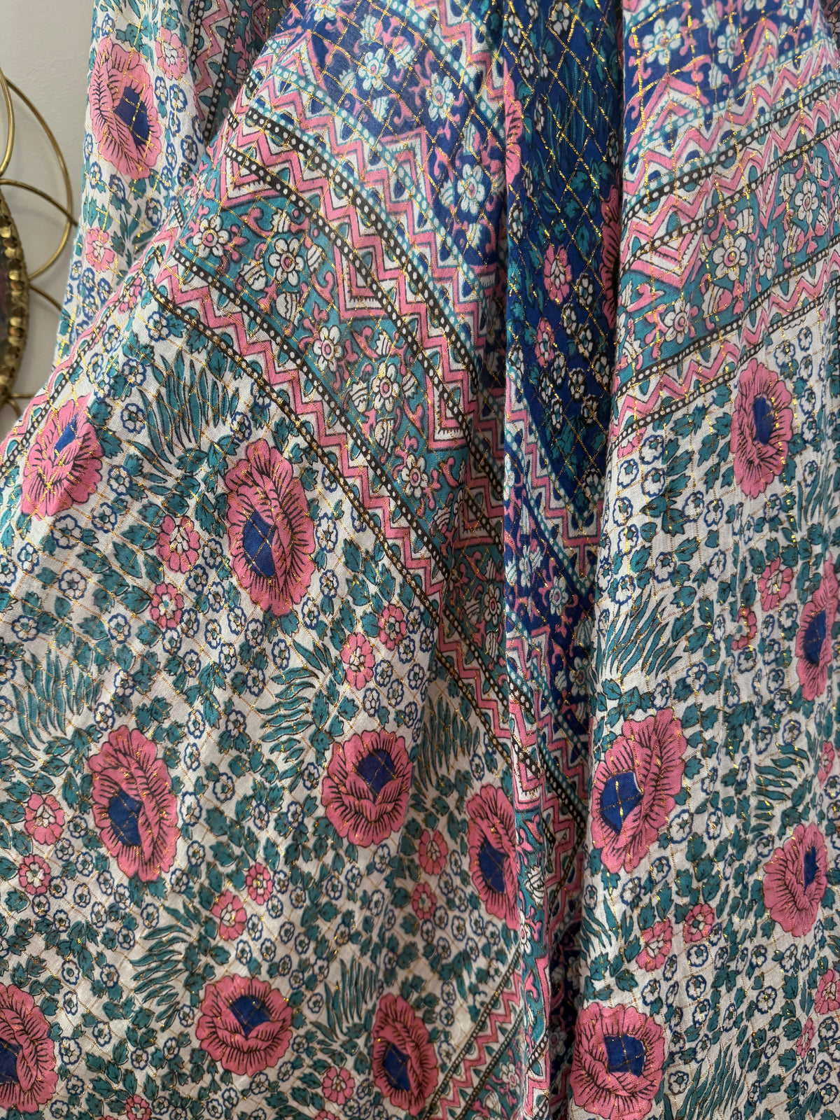 1970s ‘Adini’ Lurex Caftan Dress