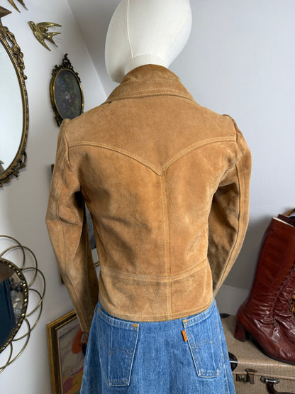 1960s Suede Cropped Jacket