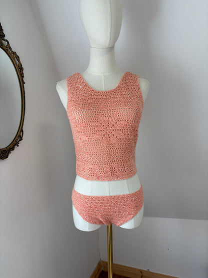 1960s Crochet Beach Set