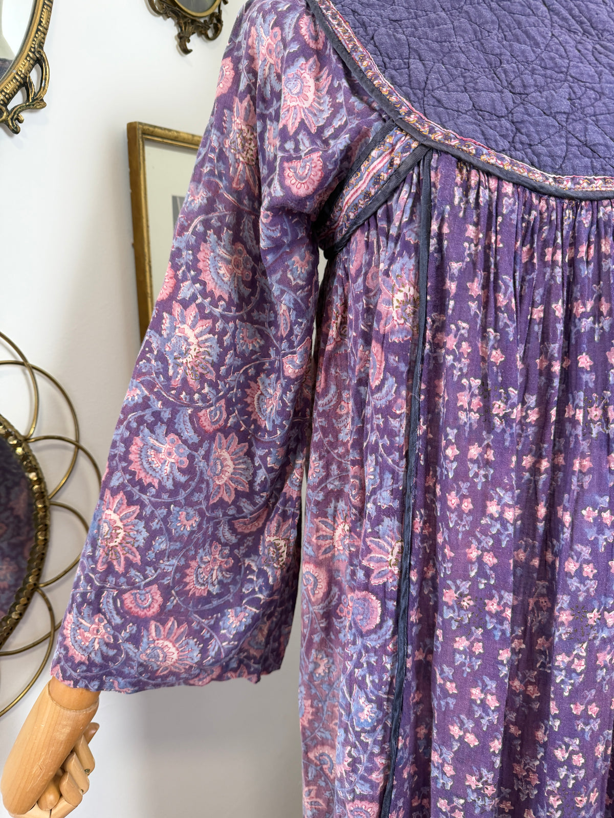 1970s ‘Phool’ Indian Blockprint Dress