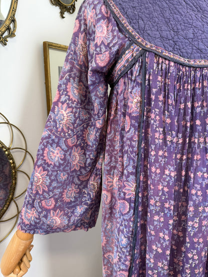 1970s ‘Phool’ Indian Blockprint Dress