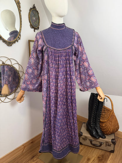 1970s ‘Phool’ Indian Blockprint Dress