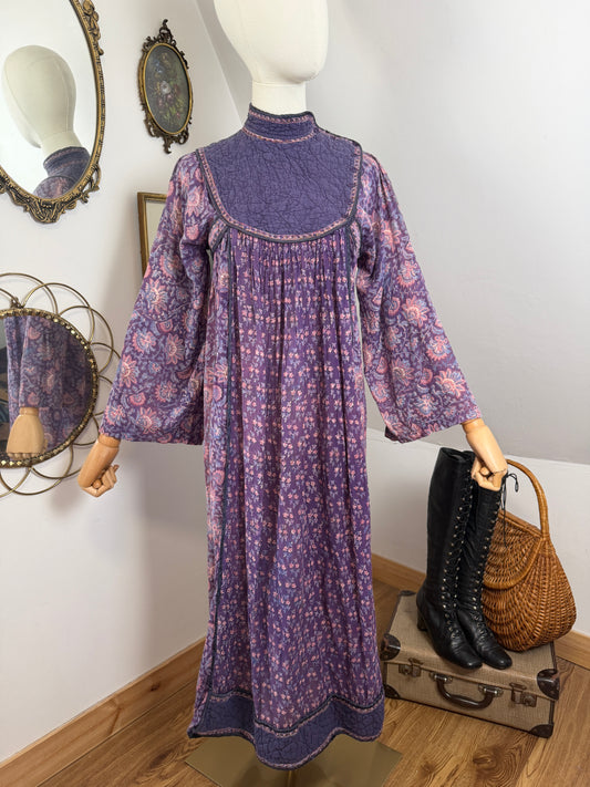 1970s ‘Phool’ Indian Blockprint Dress