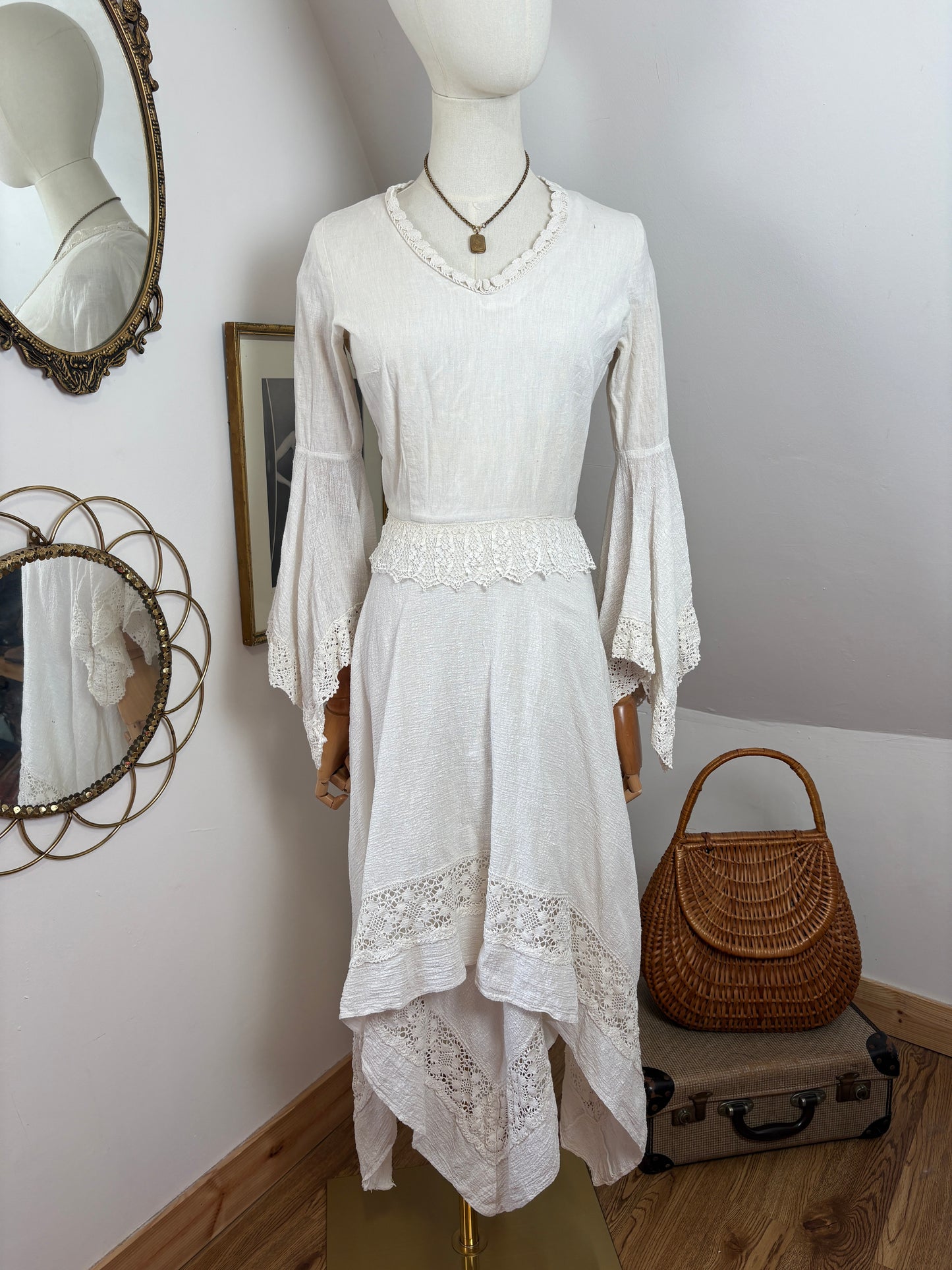 Late 60s Handkerchief Cotton Dress