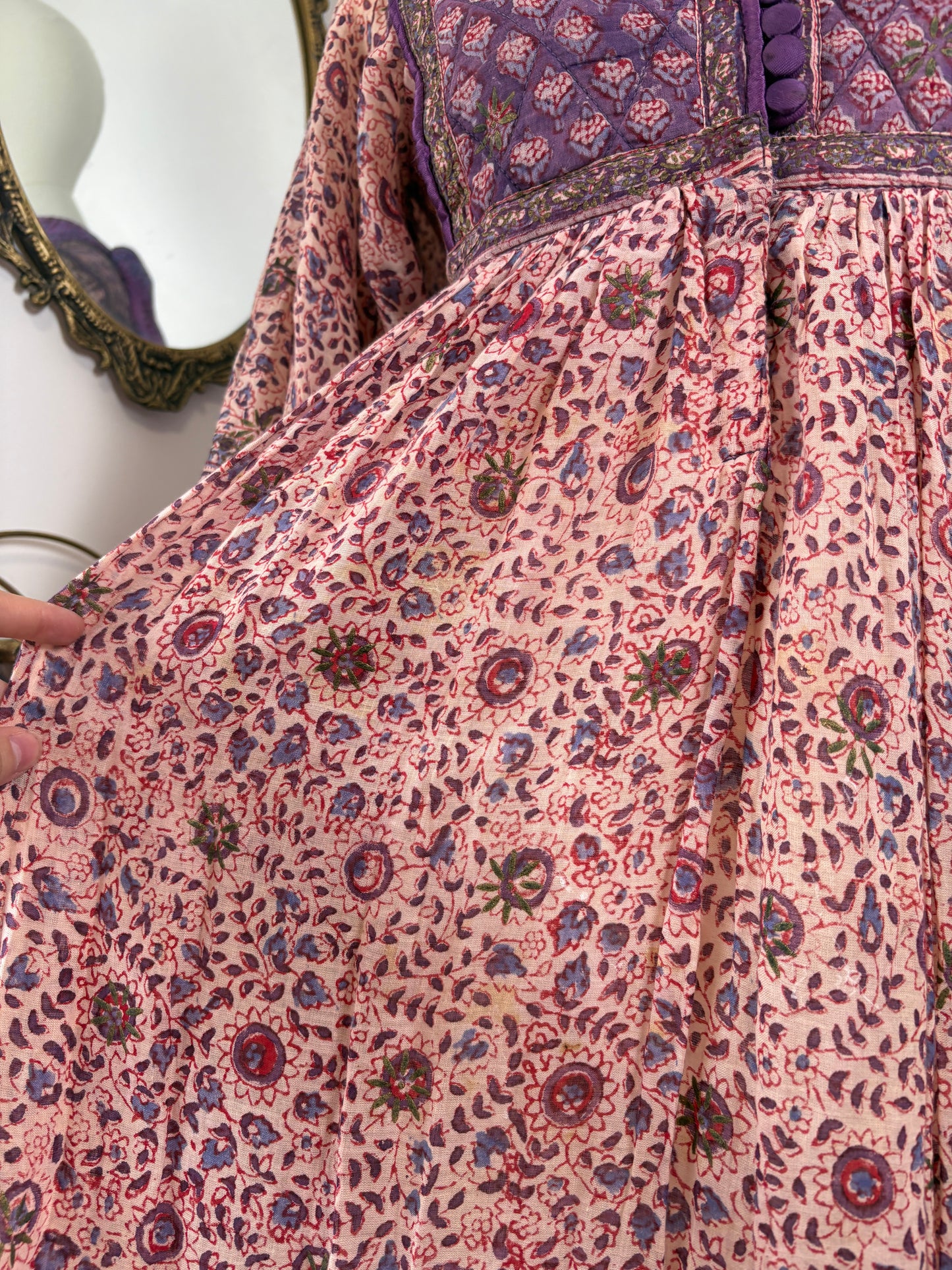 1970s ‘Kay London’ Indian Blockprint Dress