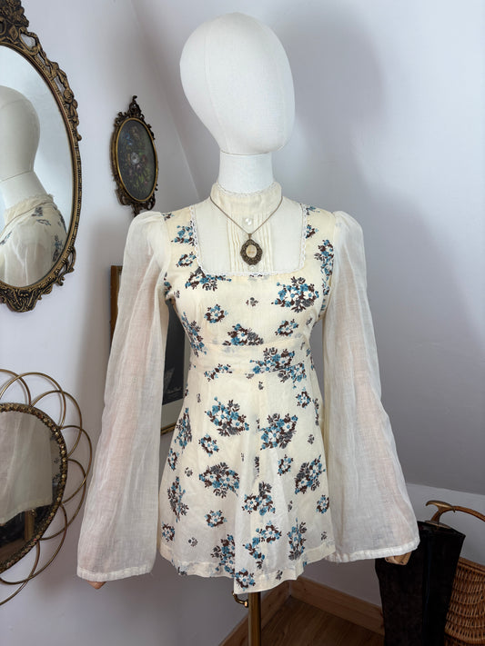1970s Mini Prairie Dress
