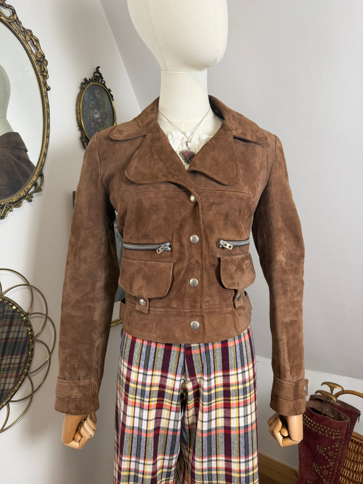 1960s Suede Cropped Jacket