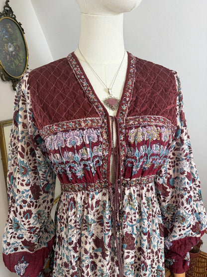 1970s Indian Block-print Dress
