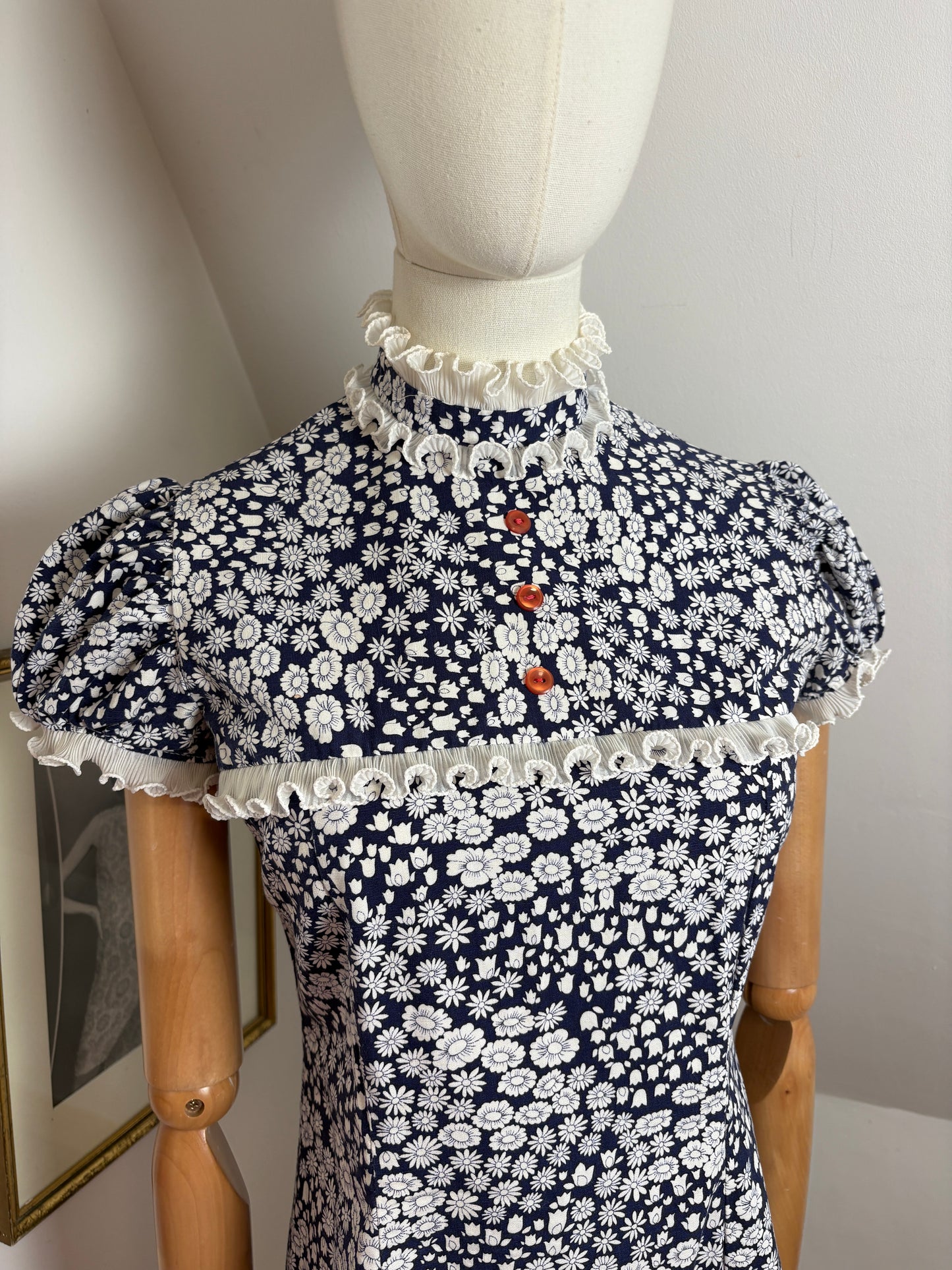 1960s Floral Mini Dress