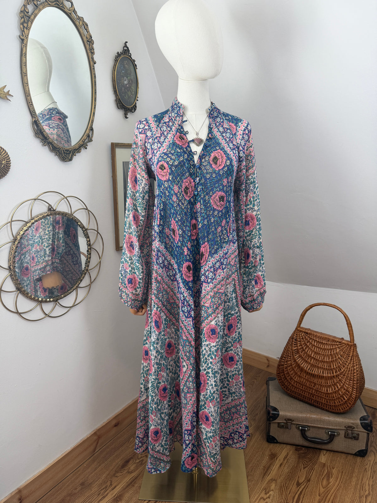 1970s ‘Adini’ Lurex Caftan Dress