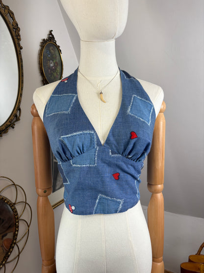 1970s Cotton Halterneck