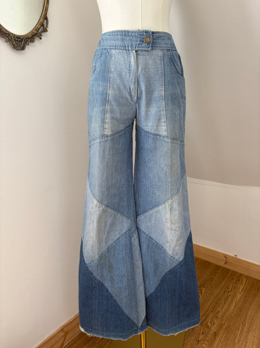 1960s Patchwork Jeans