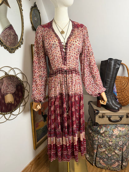 1970s Indian Cotton Gauze Dress