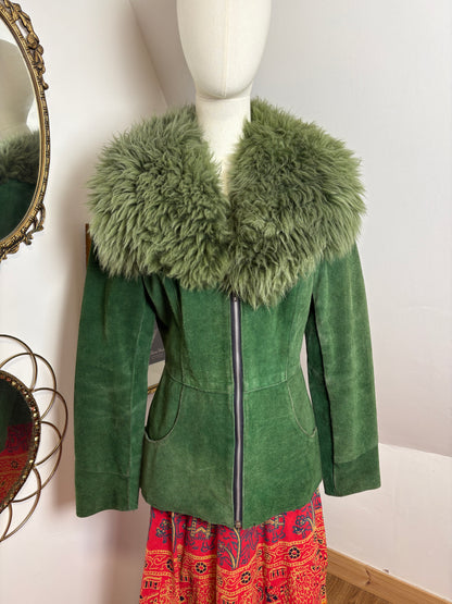1970s Green Suede Jacket