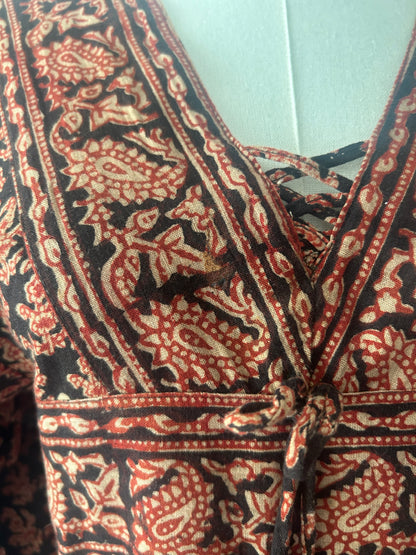 1970s Indian Cotton Kaftan Dress
