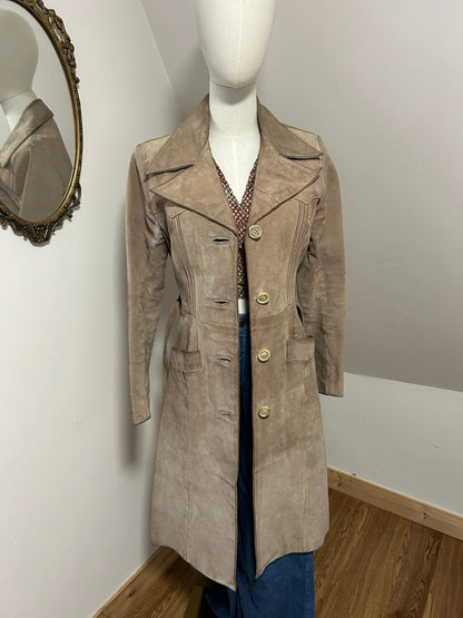 1970s Leather Trench Coat