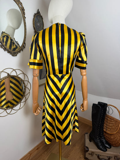 1970s Glam Rock Satin Dress