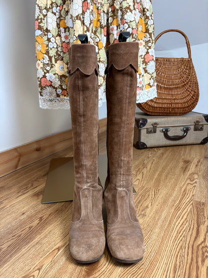 1960s Suede Gogo Boots