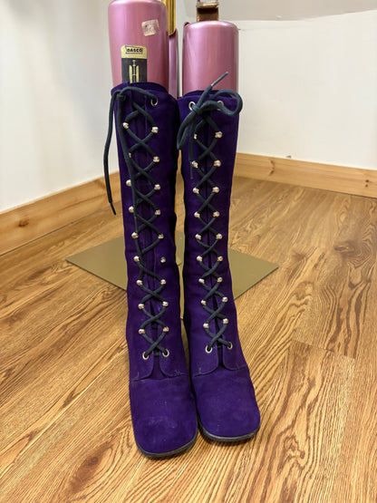 1970’s Purple Granny Boots