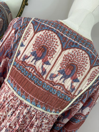 1970s Indian Cotton Blockprint Dress