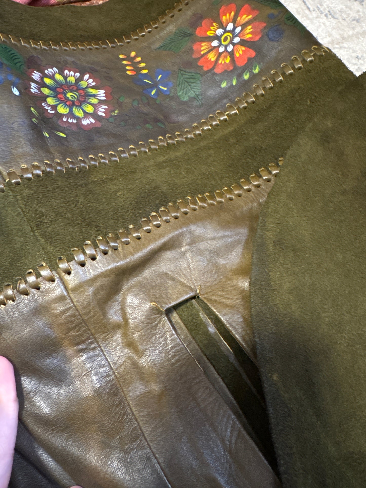 1970s ‘Char’ Leather & Suede Cape