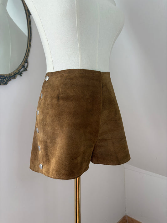 1960s Suede Studded Hot Pants