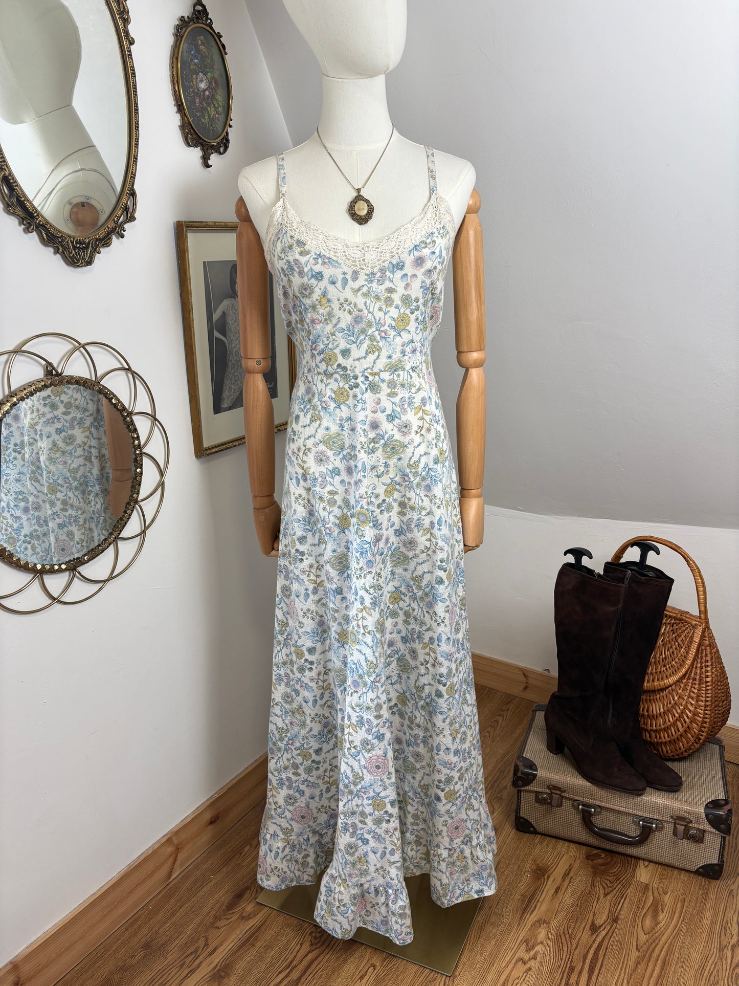 1970s Forest Fairy Cotton Dress