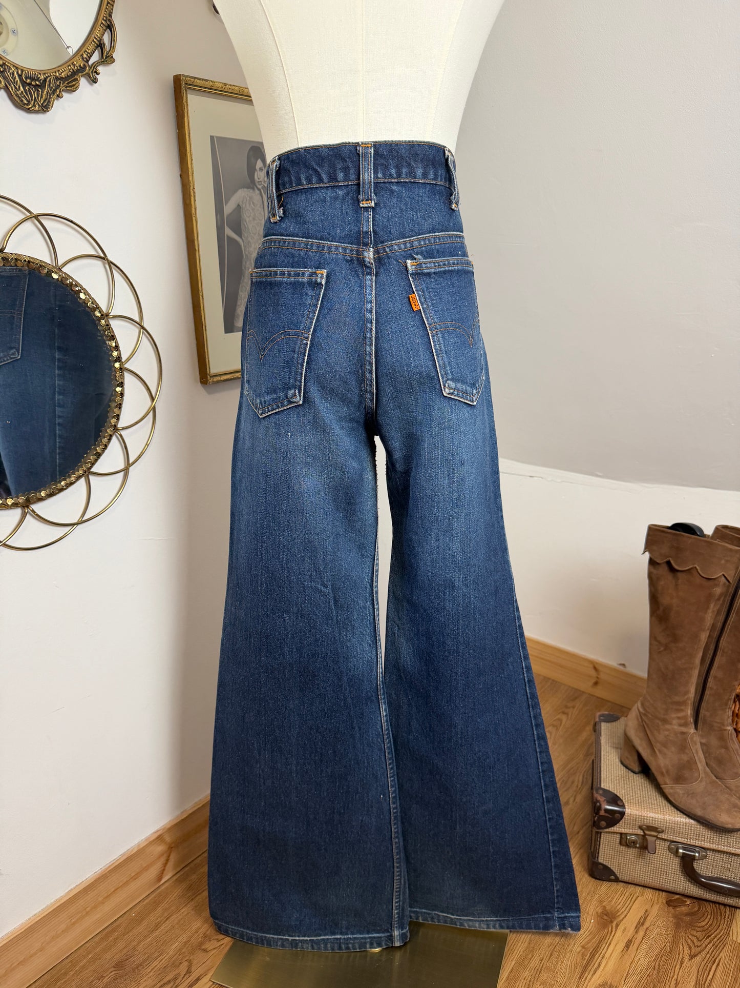 1970s Orange Tab Levi Bellbottoms